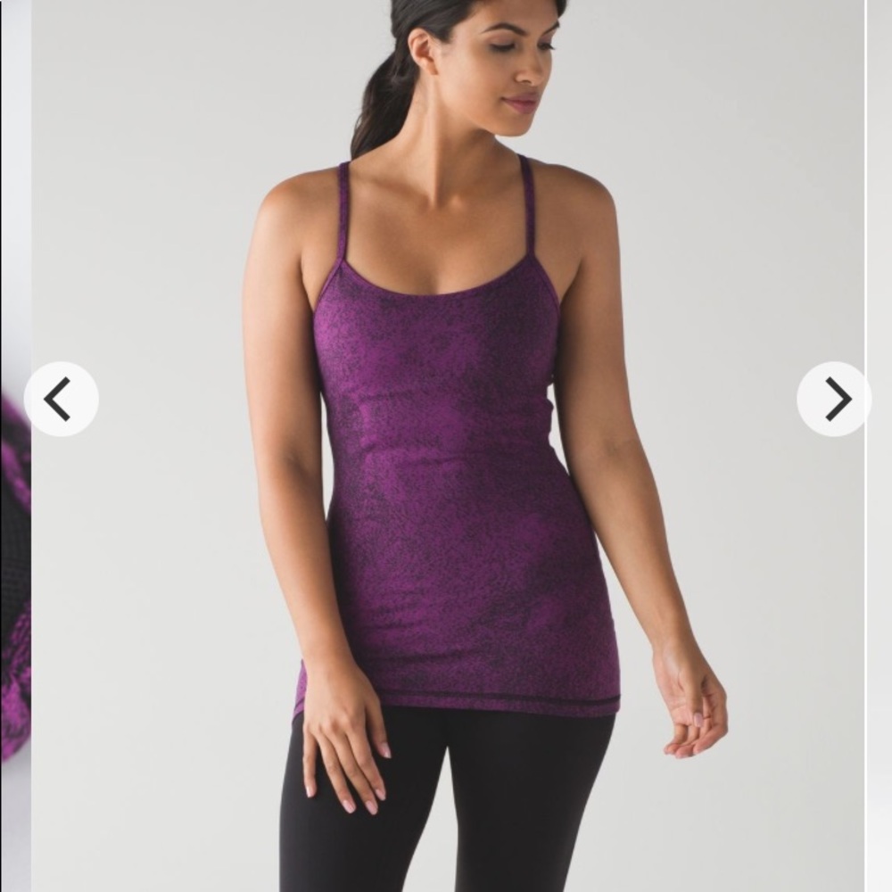 Lululemon Power Y Tank Luon Spray Jacquard size 6